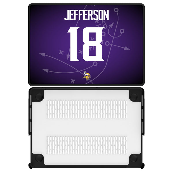 Justin Jefferson Minnesota Vikings 18 Game Tactic MacBook Laptop Case for Apple MacBook