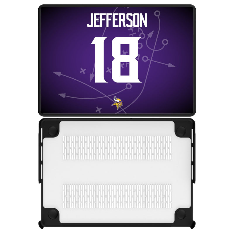 Justin Jefferson Minnesota Vikings 18 Game Tactic MacBook Laptop Case for Apple MacBook