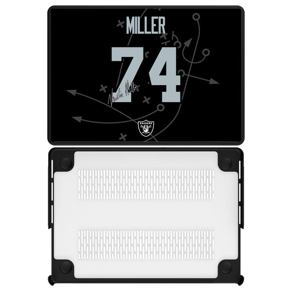 Kolton Miller Las Vegas Raiders 74 Game Tactic MacBook Laptop Case for Apple MacBook
