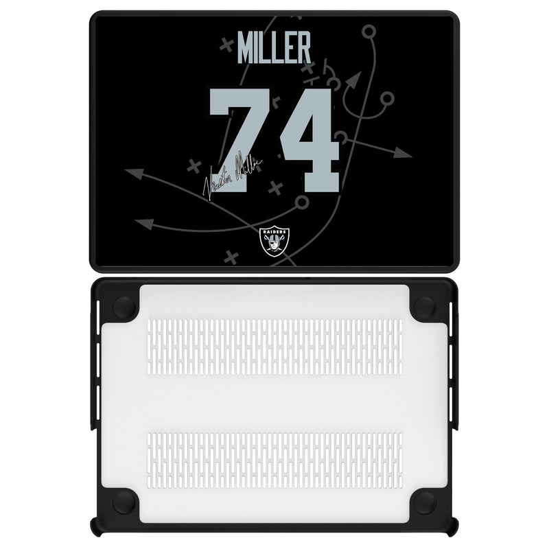 Kolton Miller Las Vegas Raiders 74 Game Tactic MacBook Laptop Case for Apple MacBook