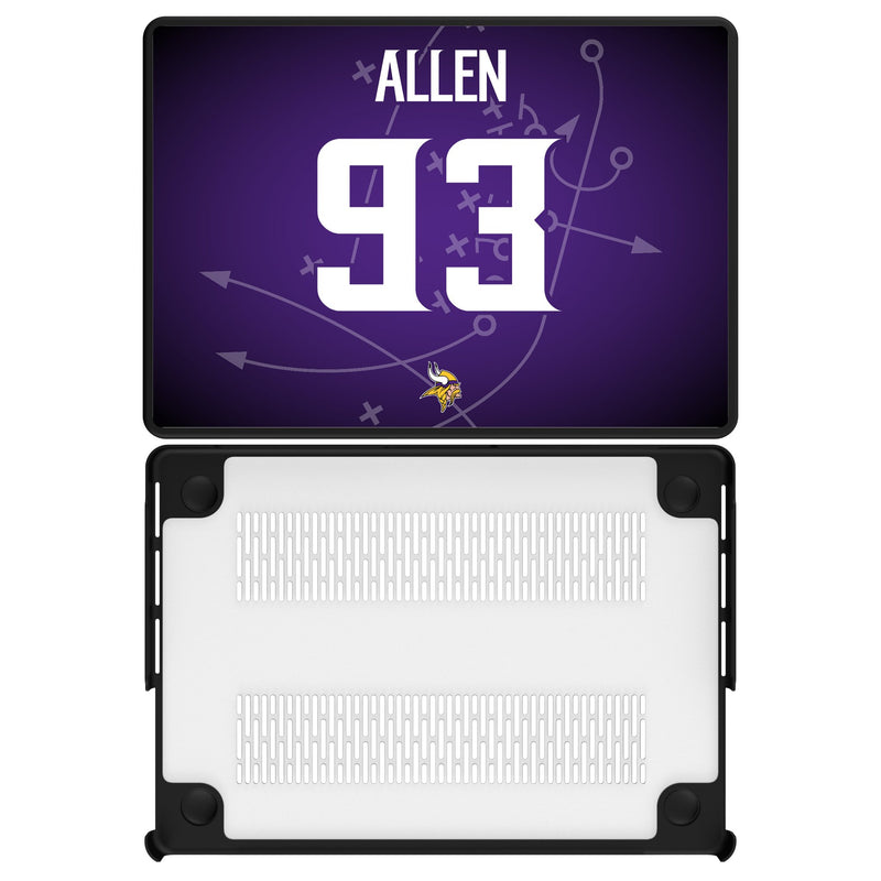 Jonathan Allen Minnesota Vikings 93 Game Tactic MacBook Laptop Case for Apple MacBook