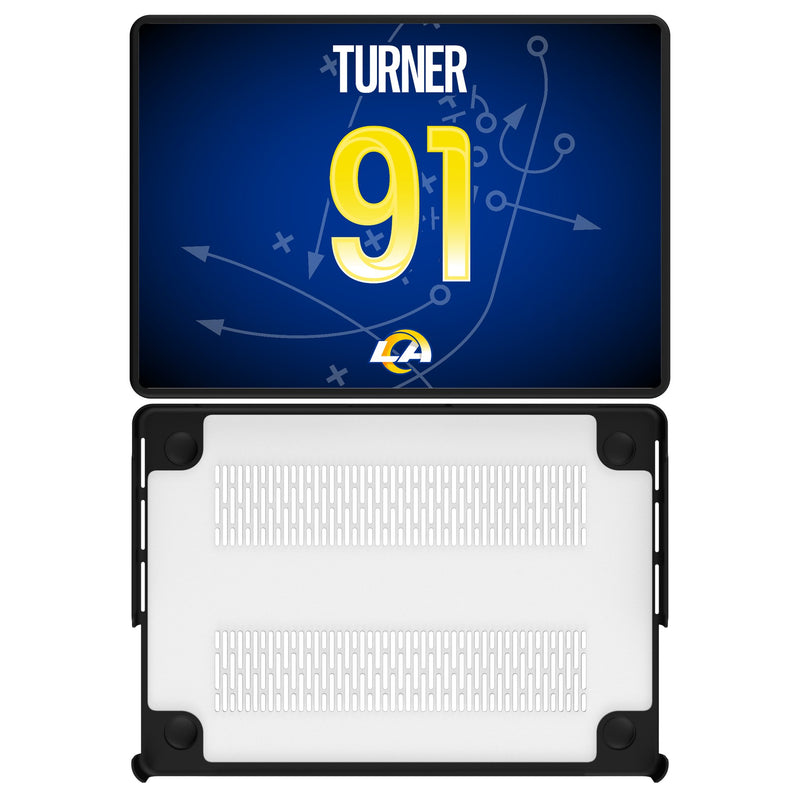 Kobie Turner Los Angeles Rams 91 Game Tactic MacBook Laptop Case for Apple MacBook