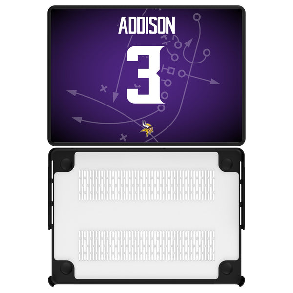 Jordan Addison Minnesota Vikings 3 Game Tactic MacBook Laptop Case for Apple MacBook