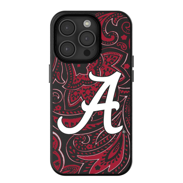 University of Alabama Crimson Tide Script A Paisley iPhone MagSafe Compatible Phone Case for Apple iPhone