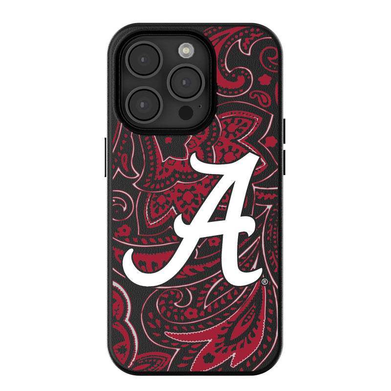 University of Alabama Crimson Tide Script A Paisley iPhone MagSafe Compatible Phone Case for Apple iPhone
