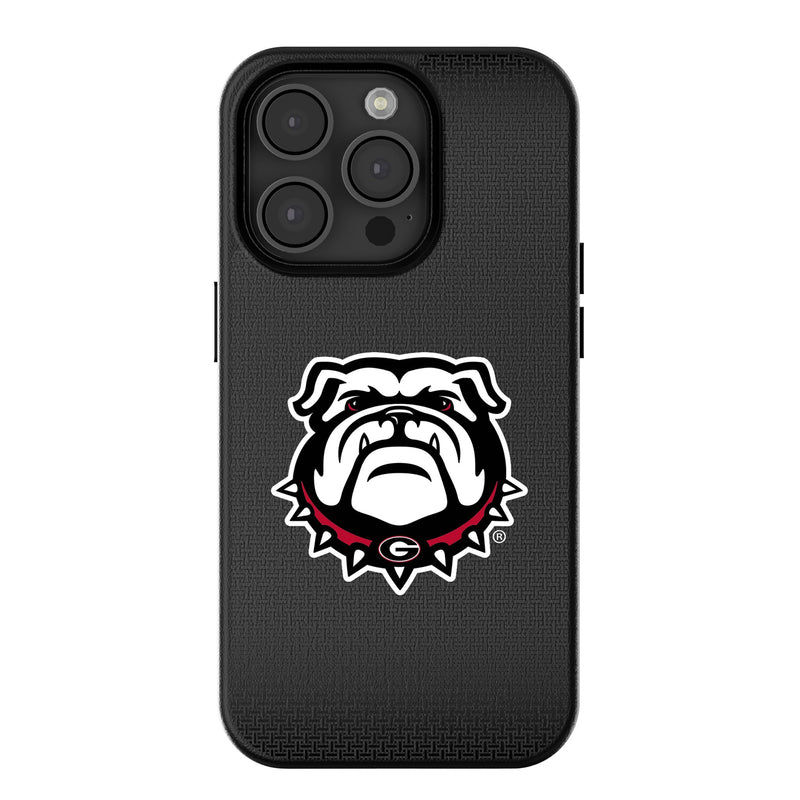 University of Georgia Bulldogs Uga Linen iPhone MagSafe Compatible Phone Case for Apple iPhone
