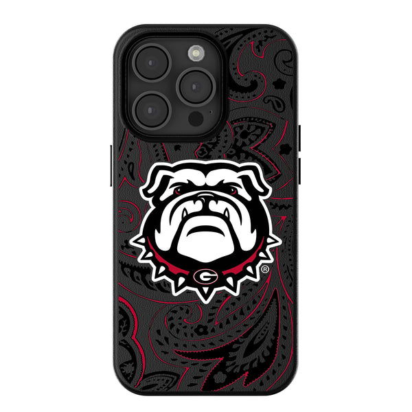 University of Georgia Bulldogs Uga Paisley iPhone MagSafe Compatible Phone Case for Apple iPhone