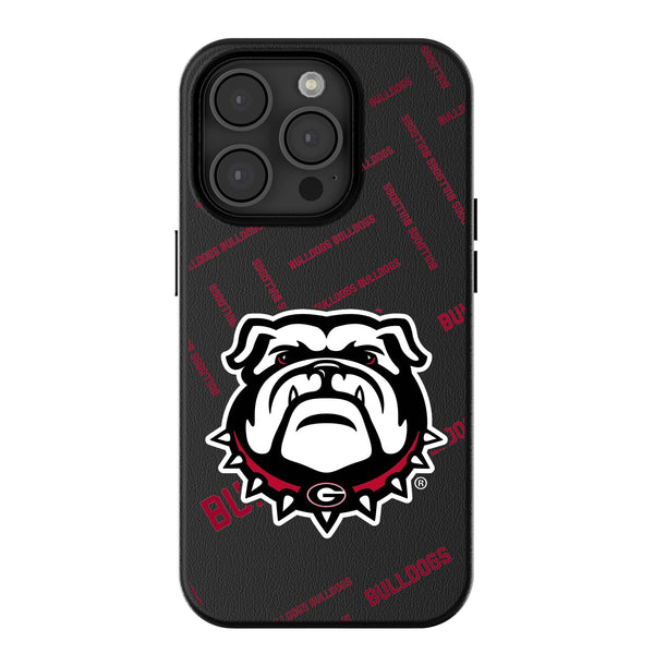University of Georgia Bulldogs Uga Quadtile iPhone MagSafe Compatible Phone Case for Apple iPhone