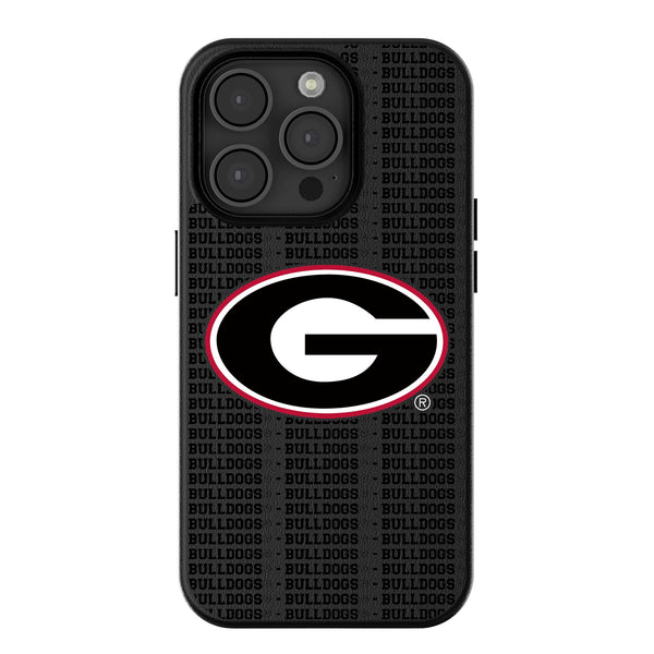 University of Georgia Bulldogs Text Backdrop iPhone MagSafe Compatible Phone Case for Apple iPhone