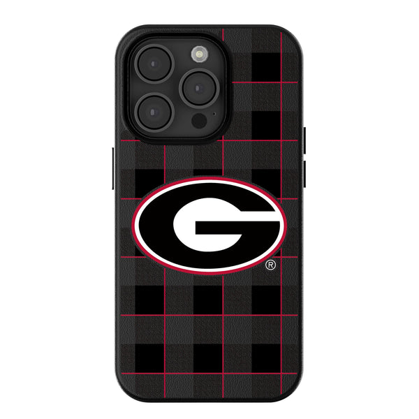 University of Georgia Bulldogs Plaid iPhone MagSafe Compatible Phone Case for Apple iPhone