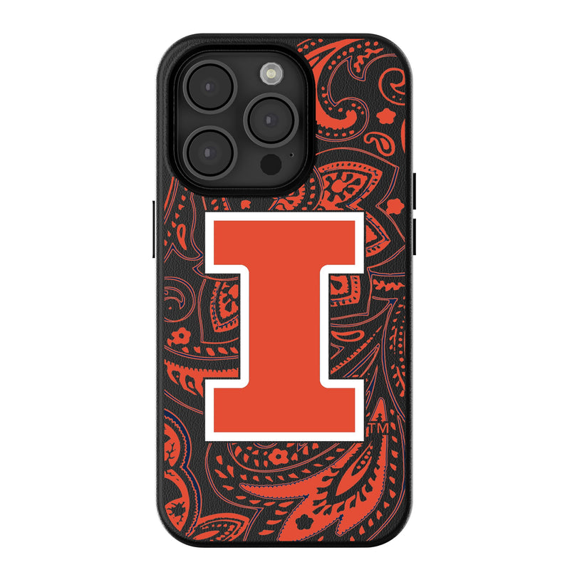 University of Illinois Fighting Illini Paisley iPhone MagSafe Compatible Phone Case