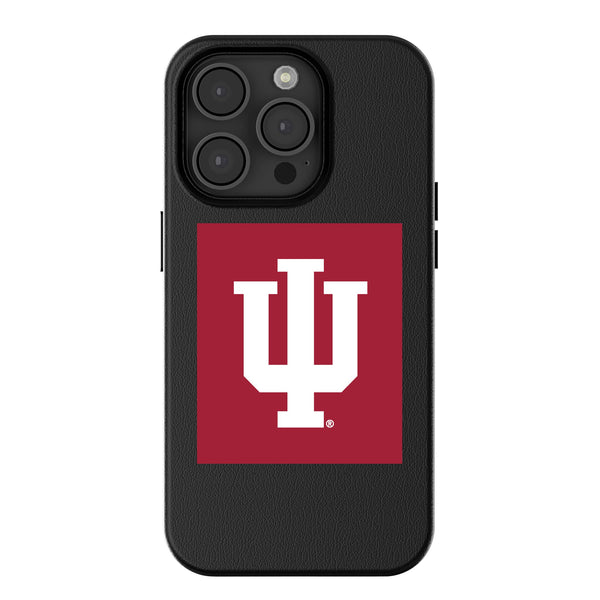 Indiana University Hoosiers Text Backdrop iPhone MagSafe Compatible Phone Case for Apple iPhone