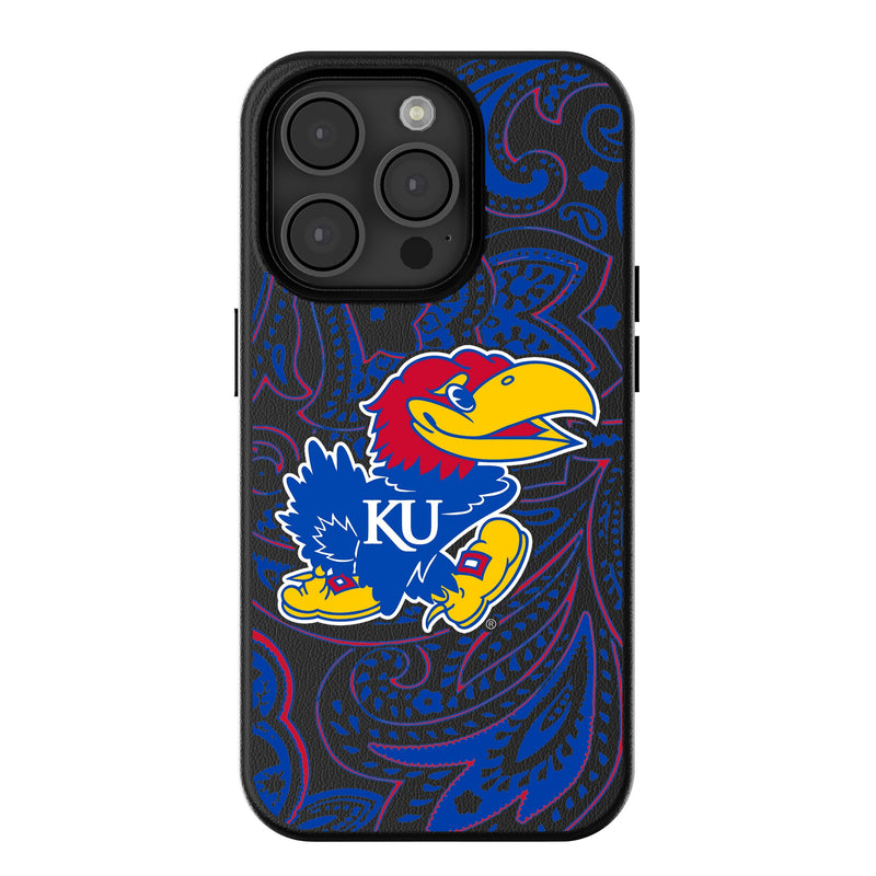 University of Kansas Jayhawks Paisley iPhone MagSafe Compatible Phone Case