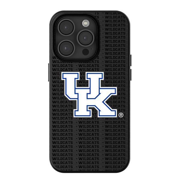 University of Kentucky Wildcats Text Backdrop iPhone MagSafe Compatible Phone Case for Apple iPhone