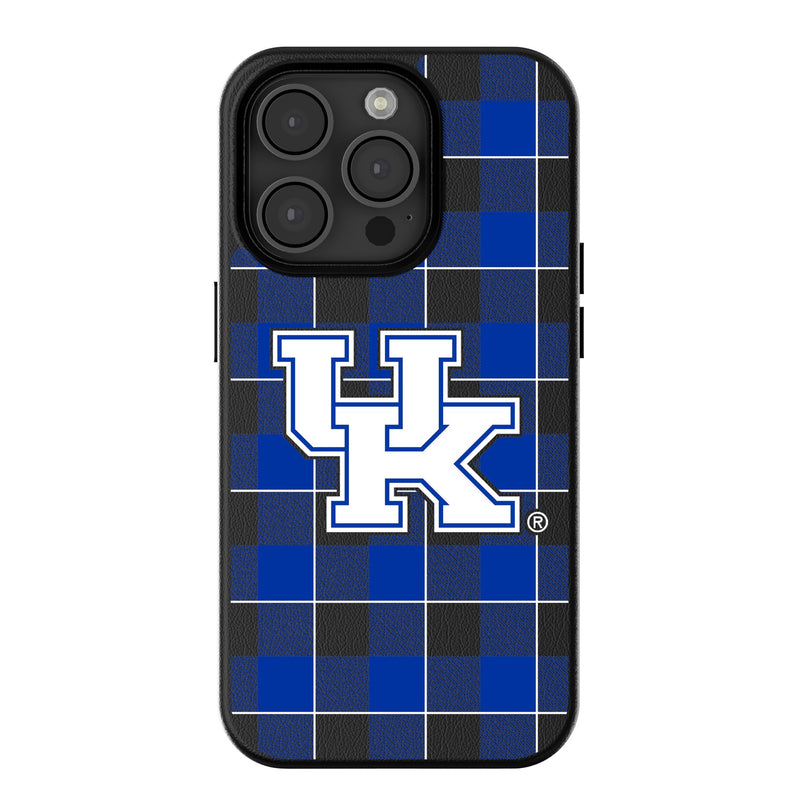 University of Kentucky Wildcats Plaid iPhone MagSafe Compatible Phone Case