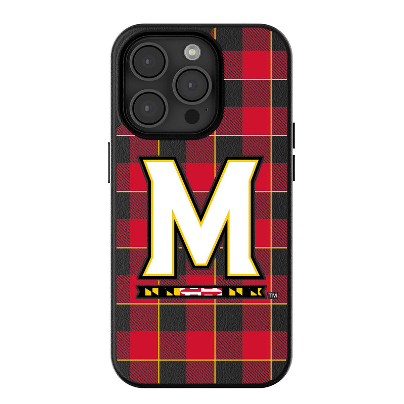 University of Maryland Terrapins Plaid iPhone MagSafe Compatible Phone Case