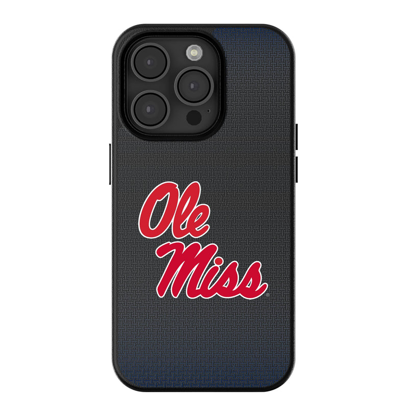 University of Mississippi Rebels Linen iPhone MagSafe Compatible Phone Case for Apple iPhone