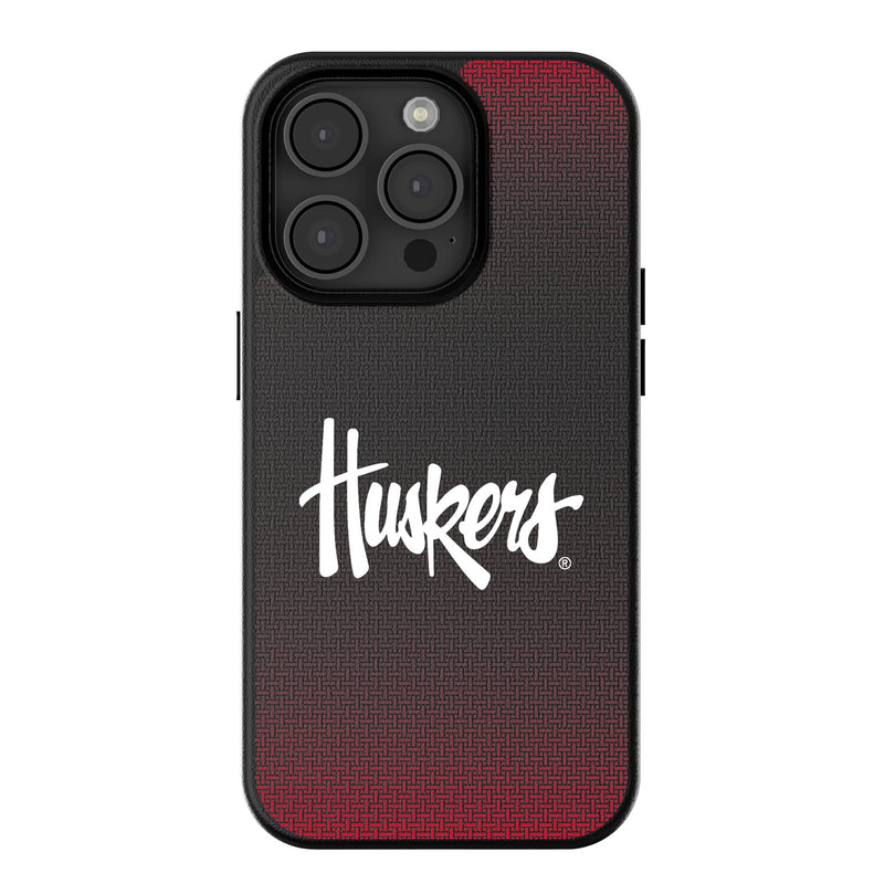 University of Nebraska Huskers Linen iPhone MagSafe Compatible Phone Case for Apple iPhone