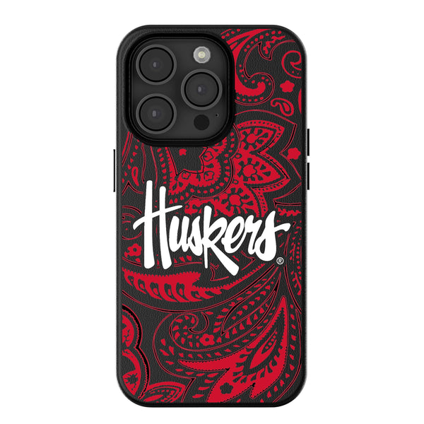 University of Nebraska Huskers Paisley iPhone MagSafe Compatible Phone Case for Apple iPhone
