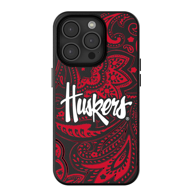 University of Nebraska Huskers Paisley iPhone MagSafe Compatible Phone Case for Apple iPhone