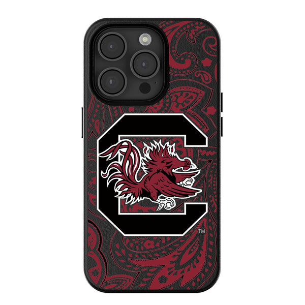 University of South Carolina Gamecocks Paisley iPhone MagSafe Compatible Phone Case