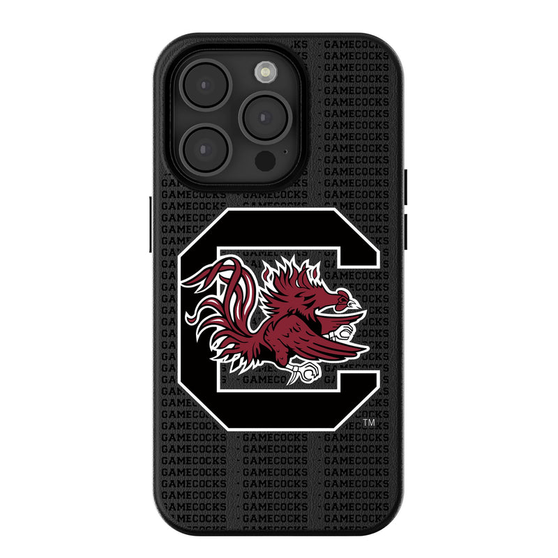 University of South Carolina Gamecocks Text Backdrop iPhone MagSafe Compatible Phone Case for Apple iPhone