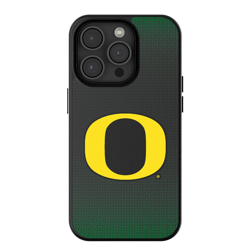 University of Oregon Ducks Linen iPhone MagSafe Compatible Phone Case for Apple iPhone