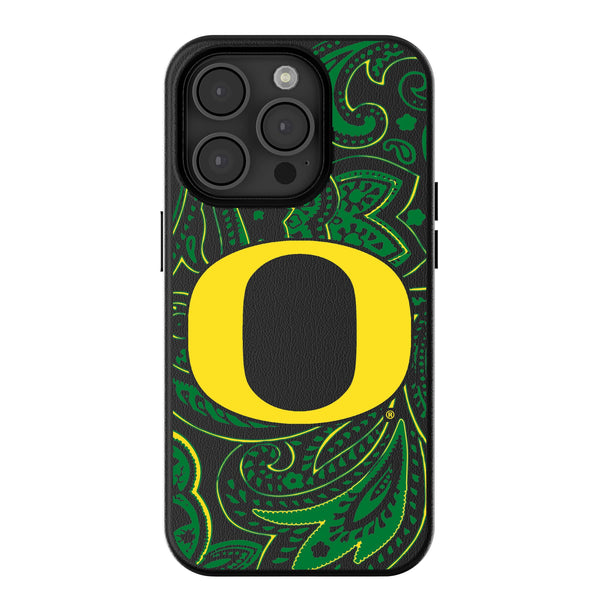 University of Oregon Ducks Paisley iPhone MagSafe Compatible Phone Case