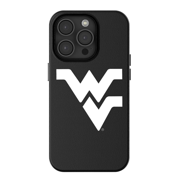 West Virginia University Mountaineers Text Backdrop iPhone MagSafe Compatible Phone Case for Apple iPhone