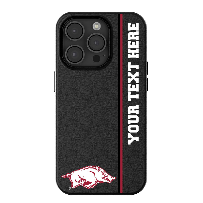 University of Arkansas Fayetteville Razorbacks Personalized Sidebard iPhone MagSafe Compatible Phone Case for Apple iPhone