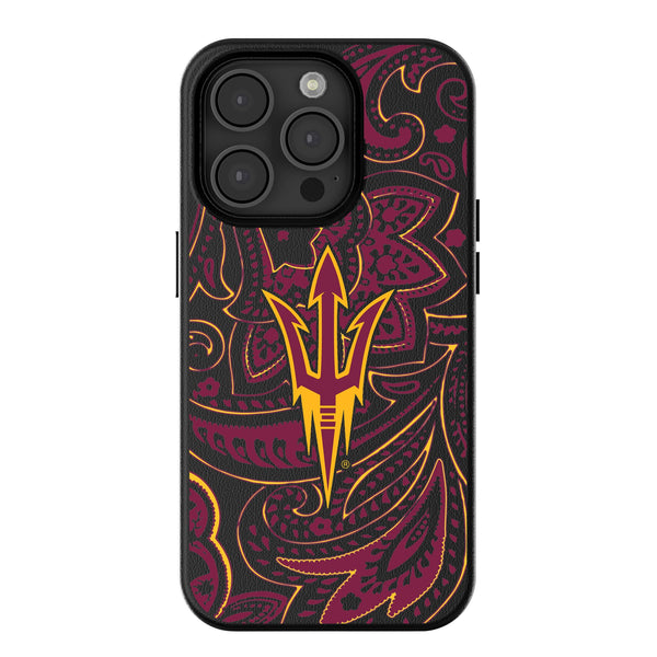 Arizona State University Sun Devils Paisley iPhone MagSafe Compatible Phone Case