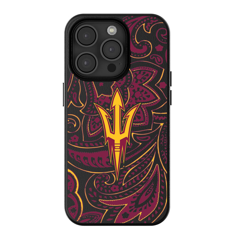 Arizona State University Sun Devils Paisley iPhone MagSafe Compatible Phone Case for Apple iPhone