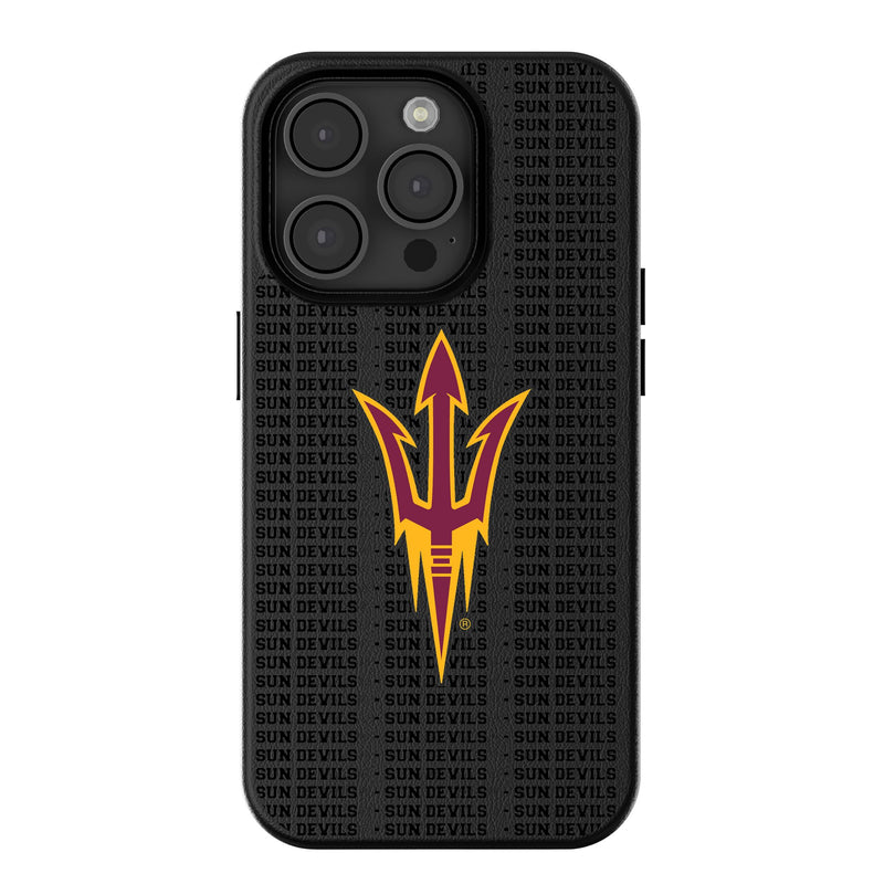 Arizona State University Sun Devils Text Backdrop iPhone MagSafe Compatible Phone Case