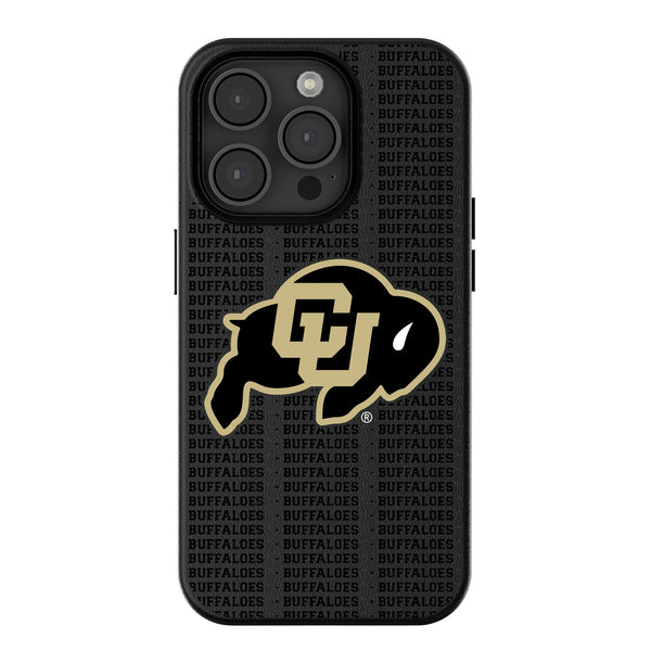 University of Colorado Buffaloes Text Backdrop iPhone MagSafe Compatible Phone Case for Apple iPhone