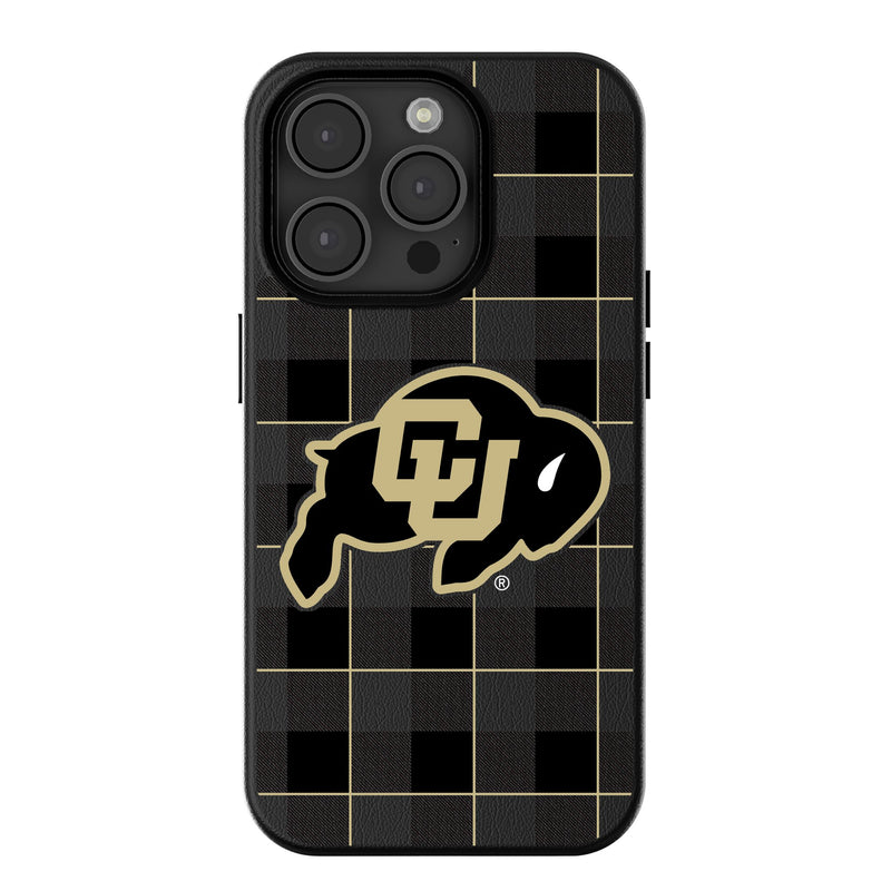 University of Colorado Buffaloes Plaid iPhone MagSafe Compatible Phone Case