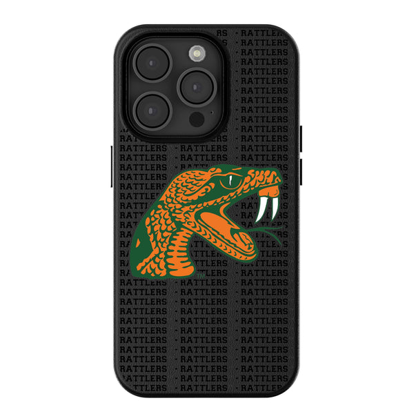 Florida A&M University Rattlers Text Backdrop iPhone MagSafe Compatible Phone Case for Apple iPhone