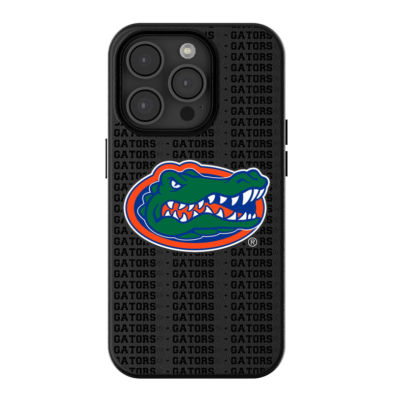 University of Florida Gators Text Backdrop iPhone MagSafe Compatible Phone Case