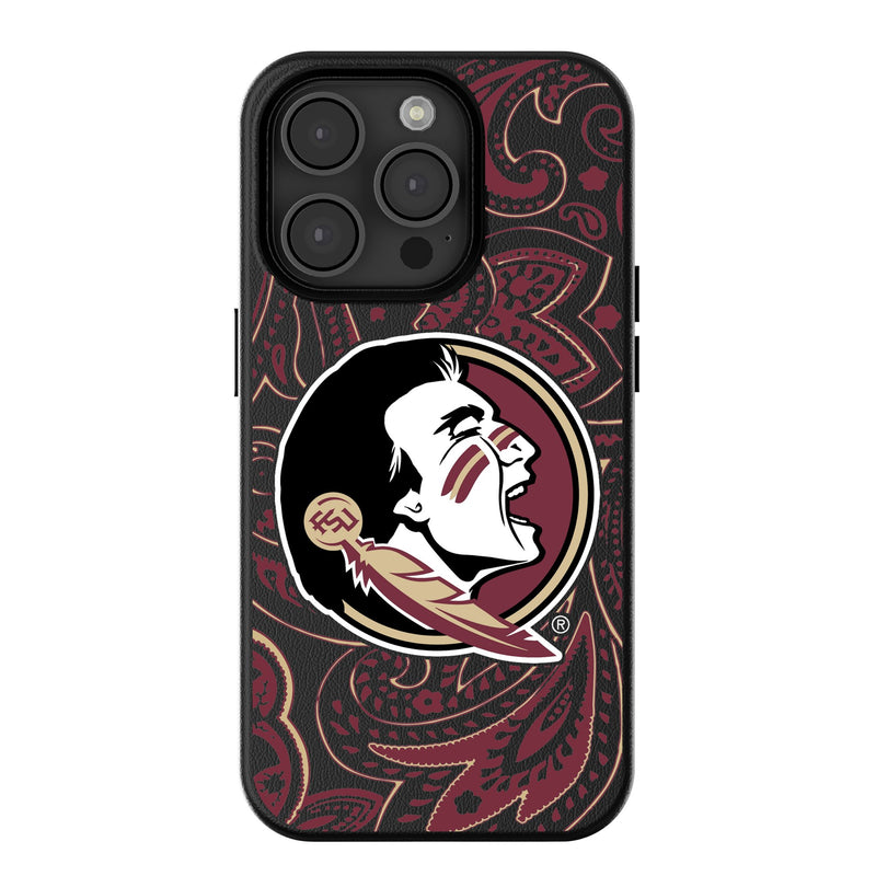 Florida State University Seminoles Paisley iPhone MagSafe Compatible Phone Case for Apple iPhone