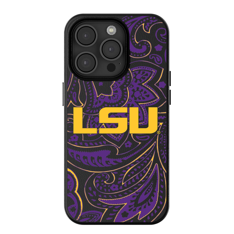 Louisiana State University Tigers Paisley iPhone MagSafe Compatible Phone Case