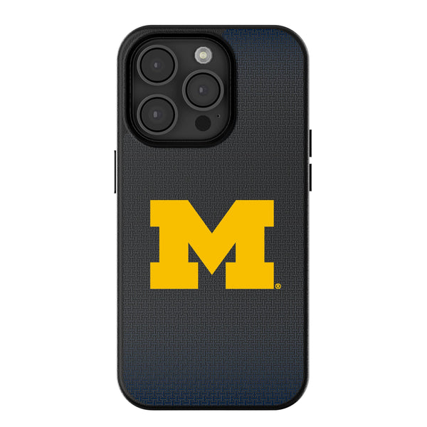 University of Michigan Wolverines Linen iPhone MagSafe Compatible Phone Case for Apple iPhone