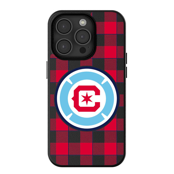 Chicago Fire  Plaid iPhone MagSafe Compatible Phone Case