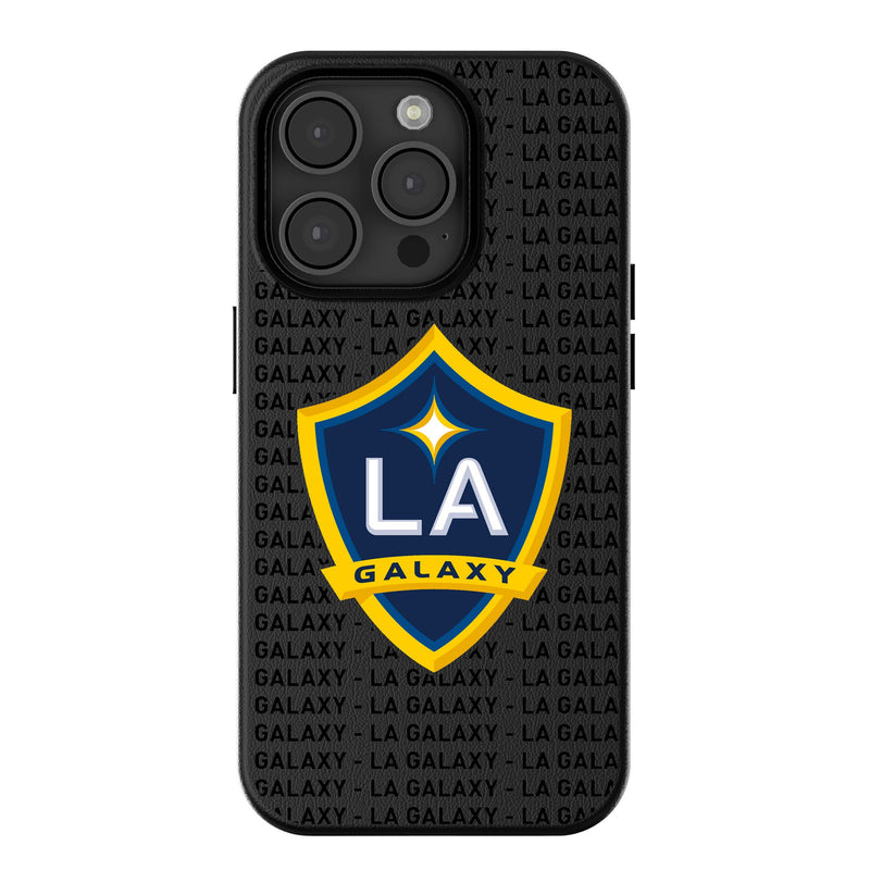 LA Galaxy  Text Backdrop iPhone MagSafe Compatible Phone Case