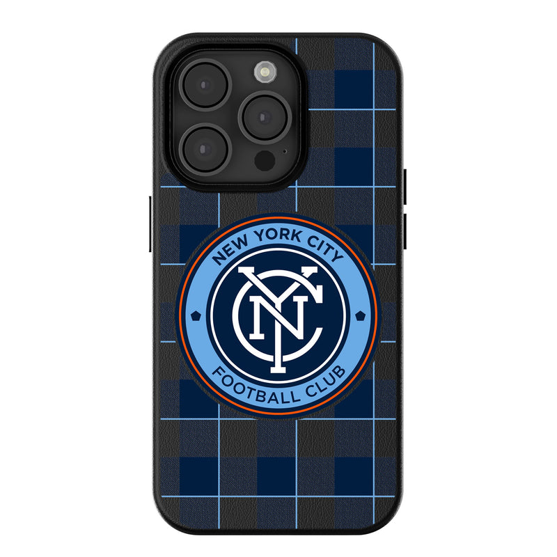 New York City FC  Plaid iPhone MagSafe Compatible Phone Case