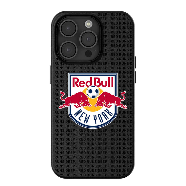 New York Red Bulls  Text Backdrop iPhone MagSafe Compatible Phone Case