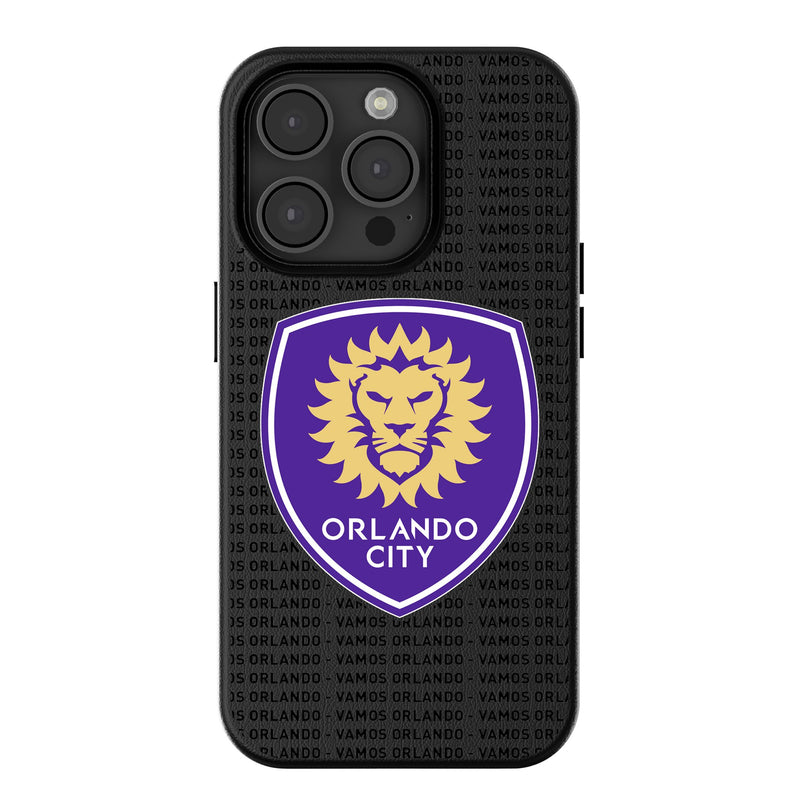 Orlando City Soccer Club  Text Backdrop iPhone MagSafe Compatible Phone Case