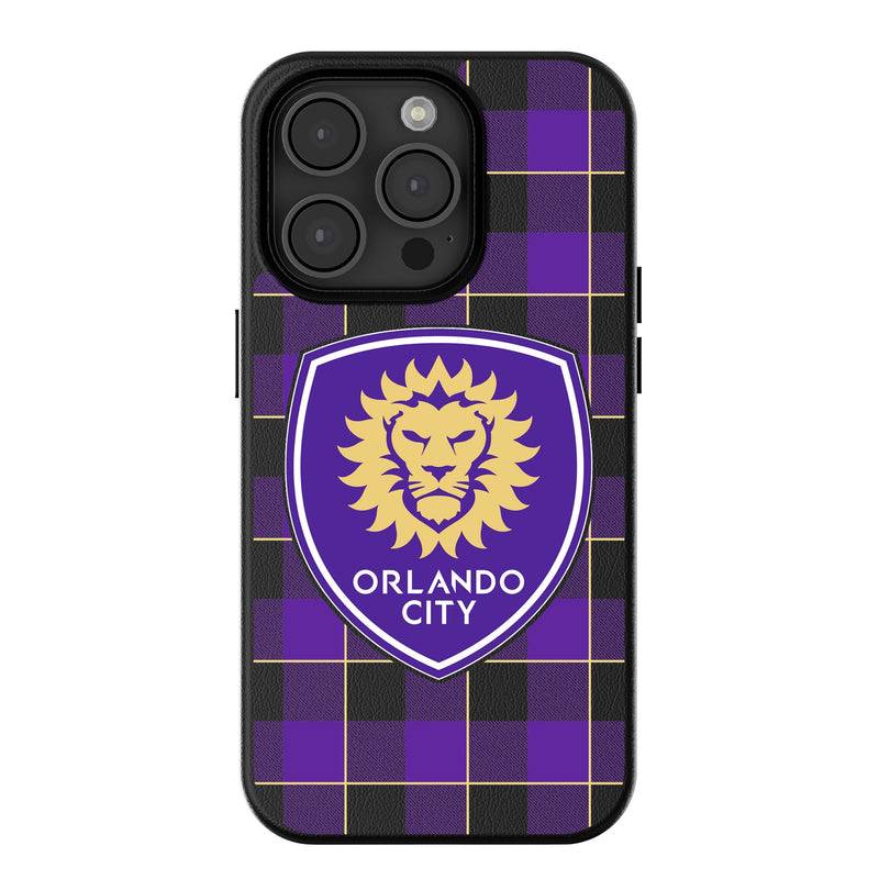 Orlando City Soccer Club  Plaid iPhone MagSafe Compatible Phone Case