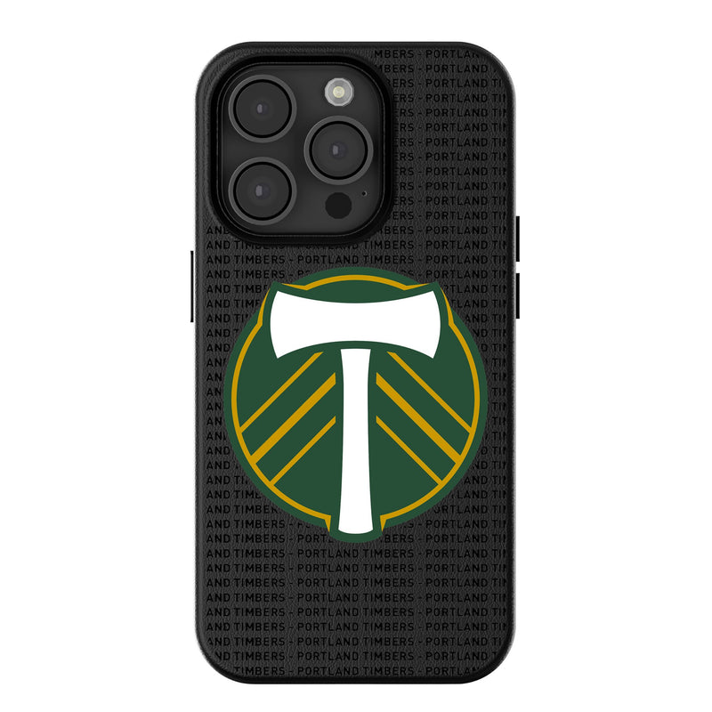 Portland Timbers Text Backdrop iPhone MagSafe Compatible Phone Case for Apple iPhone