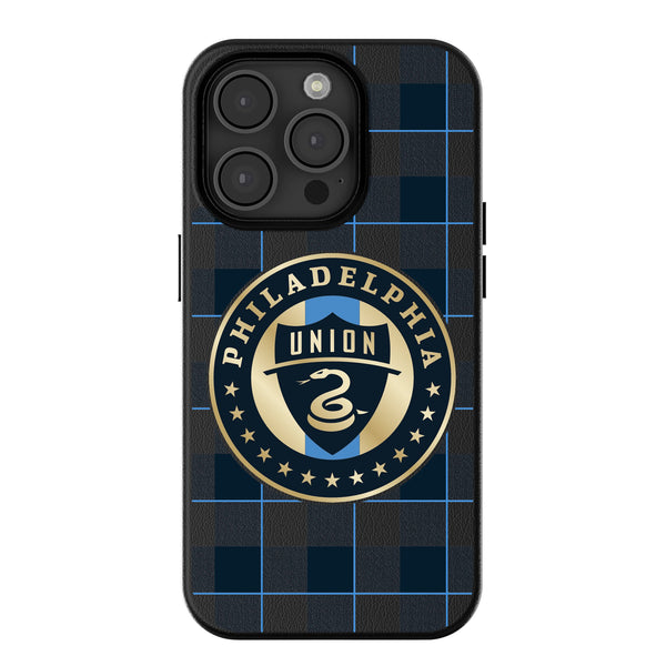 Philadelphia Union   Plaid iPhone MagSafe Compatible Phone Case