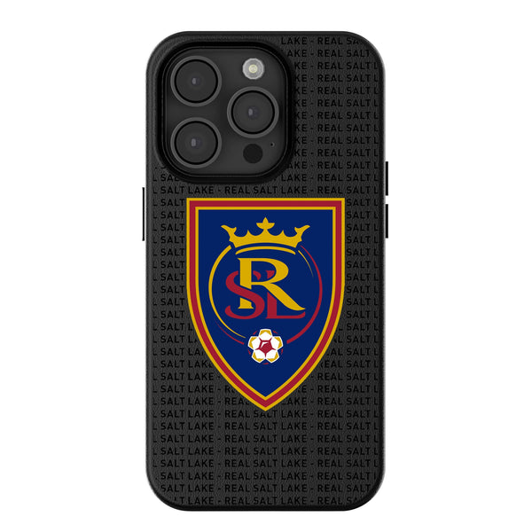 Real Salt Lake Text Backdrop iPhone MagSafe Compatible Phone Case for Apple iPhone