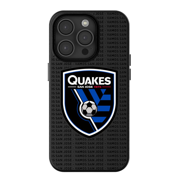 San Jose Earthquakes Text Backdrop iPhone MagSafe Compatible Phone Case for Apple iPhone